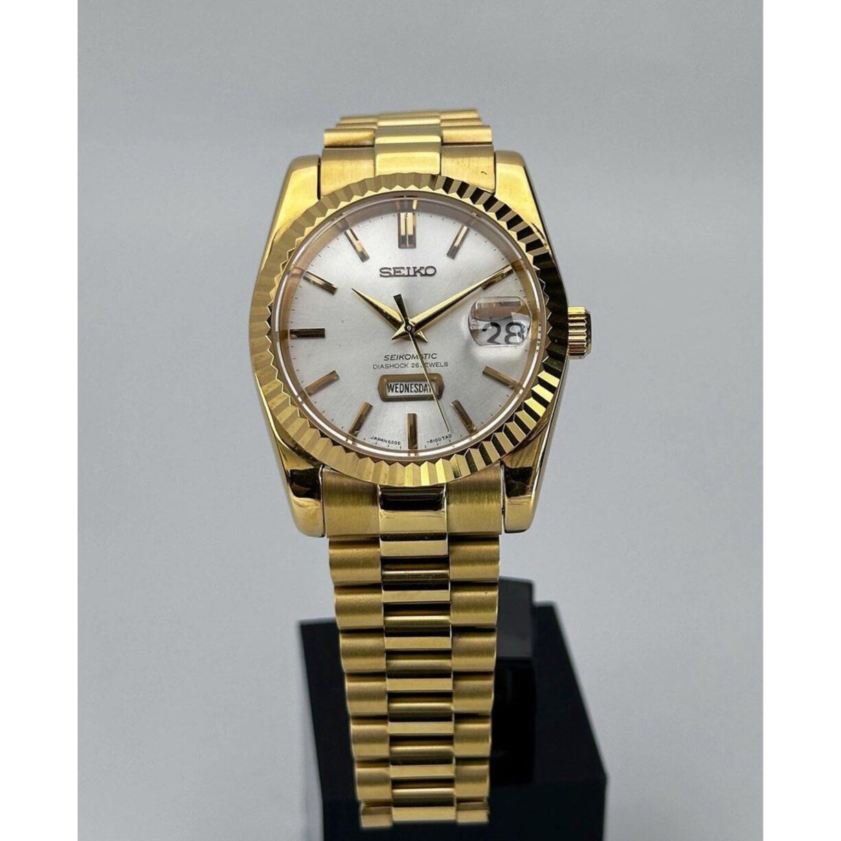 (SOLD OUT!!) Custom Seiko Mod • Seikomatic Gold DayDate President • 36mm